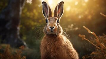 AI generated hare high quality image photo