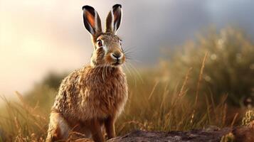 AI generated hare high quality image photo