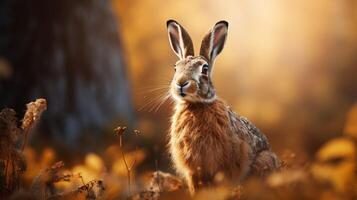 AI generated hare high quality image photo