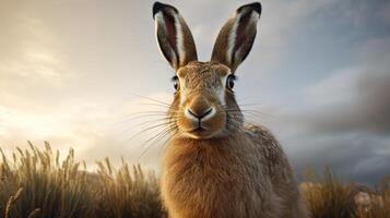 AI generated hare high quality image photo