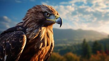 AI generated hawk high quality image photo