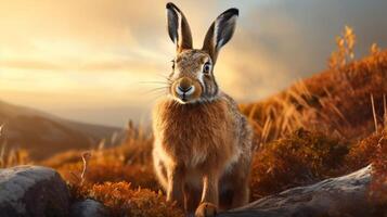 AI generated hare high quality image photo