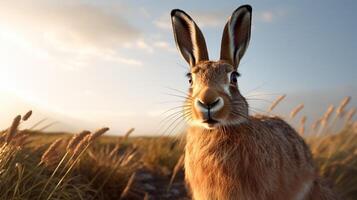 AI generated hare high quality image photo