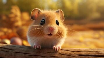 AI generated hamster high quality image photo