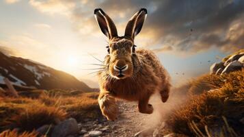 AI generated hare high quality image photo