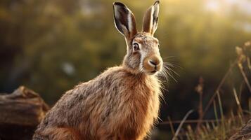 AI generated hare high quality image photo