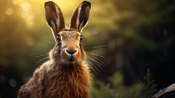 AI generated hare high quality image photo