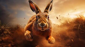 AI generated hare high quality image photo