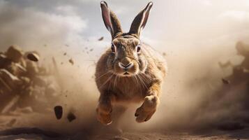 AI generated hare high quality image photo