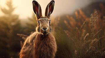 AI generated hare high quality image photo