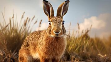 AI generated hare high quality image photo