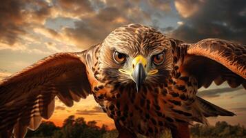 AI generated hawk high quality image photo