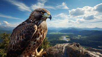 AI generated hawk high quality image photo