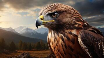 AI generated hawk high quality image photo