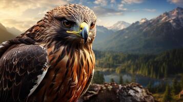 AI generated hawk high quality image photo