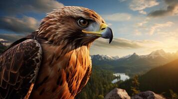 AI generated hawk high quality image photo