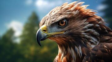 AI generated hawk high quality image photo