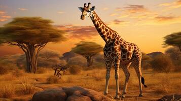 AI generated giraffe high quality image photo