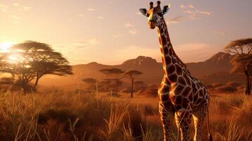 AI generated giraffe high quality image photo