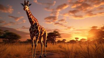 AI generated giraffe high quality image photo