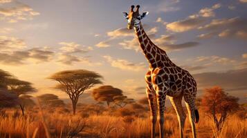 AI generated giraffe high quality image photo