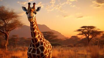 AI generated giraffe high quality image photo