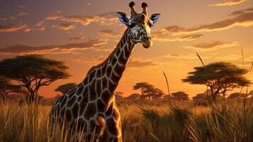 AI generated giraffe high quality image photo