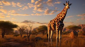 AI generated giraffe high quality image photo