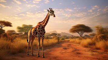 AI generated giraffe high quality image photo