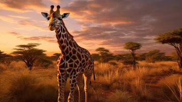 AI generated giraffe high quality image photo