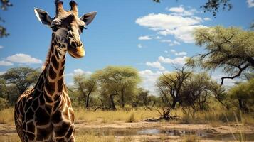 AI generated giraffe high quality image photo