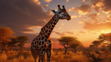 AI generated giraffe high quality image photo