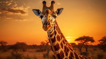 AI generated giraffe high quality image photo