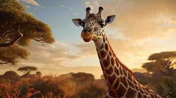 AI generated giraffe high quality image photo