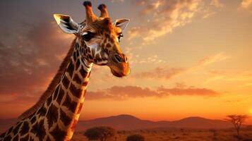 AI generated giraffe high quality image photo