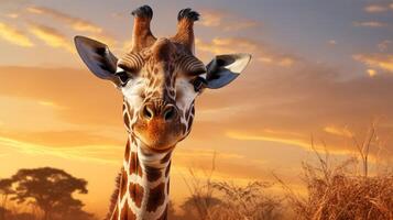 AI generated giraffe high quality image photo