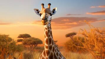 AI generated giraffe high quality image photo