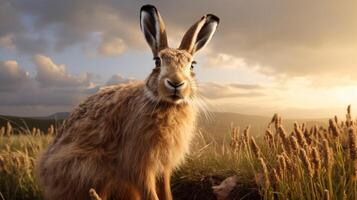 AI generated hare high quality image photo