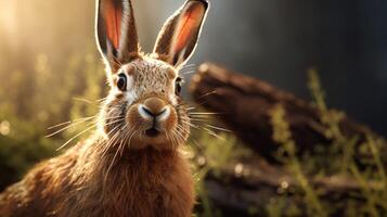 AI generated hare high quality image photo