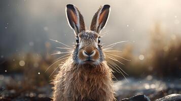 AI generated hare high quality image photo