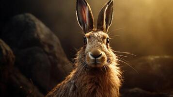 AI generated hare high quality image photo