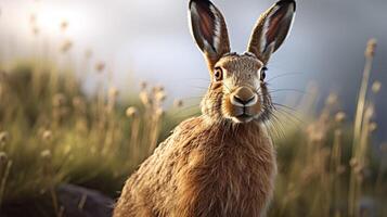 AI generated hare high quality image photo