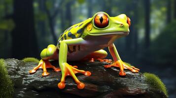 AI generated frog high quality image photo