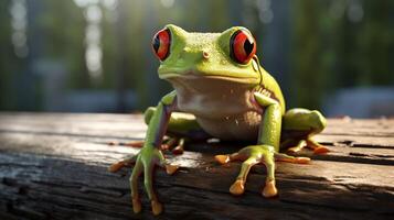 AI generated frog high quality image photo