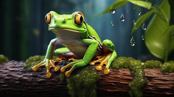 AI generated frog high quality image photo