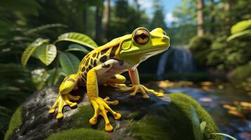 AI generated frog high quality image photo