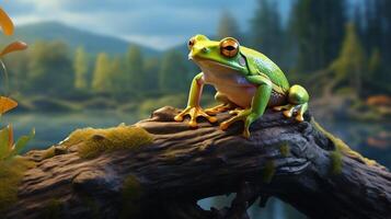 AI generated frog high quality image photo