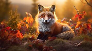 AI generated fox high quality image photo