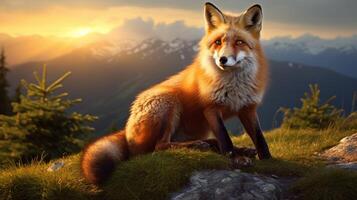 AI generated fox high quality image photo