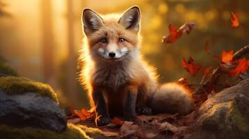 AI generated fox high quality image photo